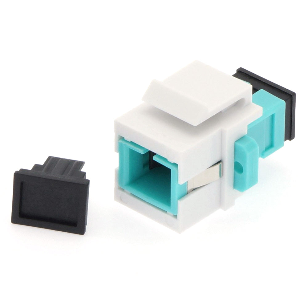 Keystone Jack SC/UPC Multimode Simplex OM3 Aqua Keystone Jack SC/UPC Multimode Simplex OM3 Aqua